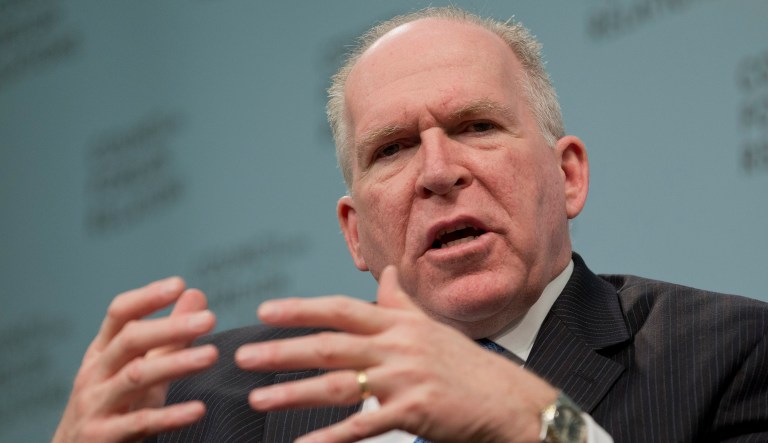 CIA Director John O. Brennan speaks at the Council on Foreign Relations, Tuesday, March 11, 2014, in Washington. The head of the Senate Intelligence Committee said Tuesday the CIA improperly searched a stand-alone computer network established for Congress in its investigation of allegations of CIA abuse in a Bush-era detention and interrogation program and the agency's own inspector general has referred the matter to the Justice Department for possible legal action. (AP Photo/Carolyn Kaster)