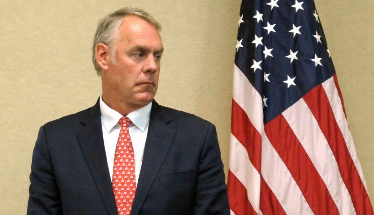 Interior Secretary Ryan Zinke, formerly a Republican congressman from Montana, has donated to groups linked to Scott Mackenzie. Mackenzie runs a Virgin Islands GOP political action committee that hosted Zinke at a fundraiser in March. (AP Photo/Felicia Fonseca)
