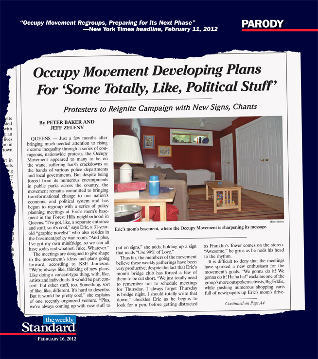 Occupy Movement Developing Plans for ‘Some Totally, Like, Political Stuff’