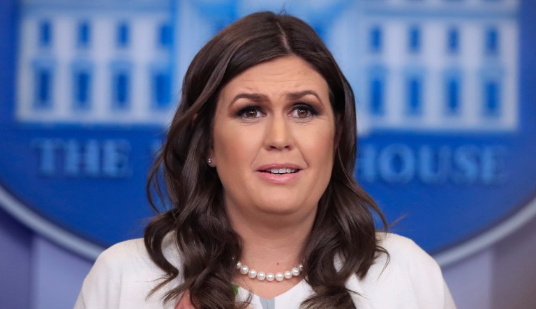 Among those reportedly under discussion to fill the potentially empty seat of Sen. Tom Cotton, R-Ark. — should he take the CIA directorship — is White House press secretary Sarah Sanders. (AP Photo/Manuel Balce Ceneta)