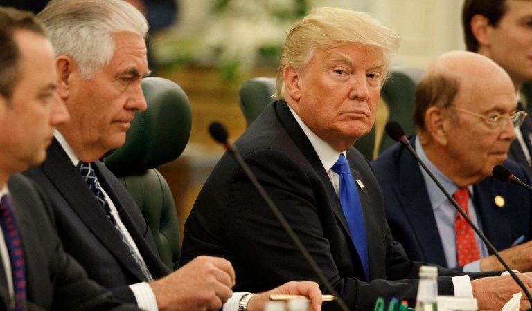 President Trump's newly announced arms agreement with Saudi Arabia ratifies an Obama administration policy that has drawn criticism from a voluble, bipartisan minority of senators. (AP Photo/Evan Vucci)