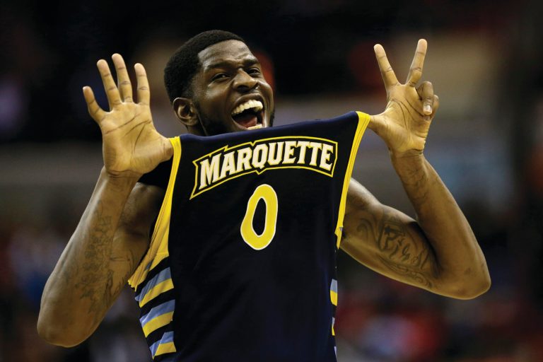 Win McNamee/Getty Images
Jamil Wilson finished with a game-high 16 points and eight rebounds as Marquette beat Miami in the East Region semifinals.