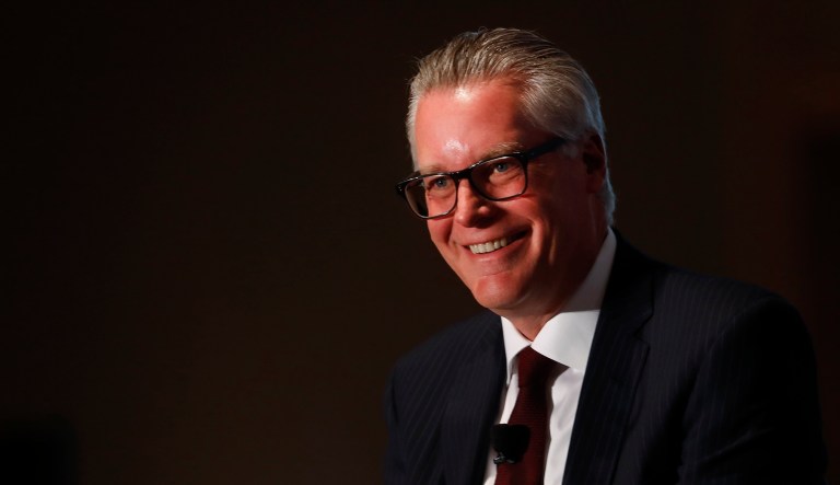 Delta Air Lines CEO Ed Bastian said Delta is considering ending group discounts for any organization that is politically fueled or of divisive nature. On Saturday, Delta had announced that it would end its group travel discount for those traveling to the NRA's annual meeting, and also asked for Delta's name and logo from the NRA's website. (AP Photo/Paul Sancya)