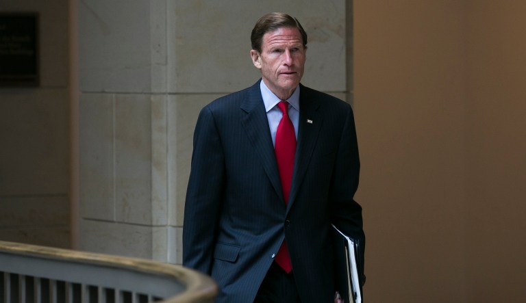 President Trump on Monday called Sen. Richard Blumenthal, D-Conn., a 