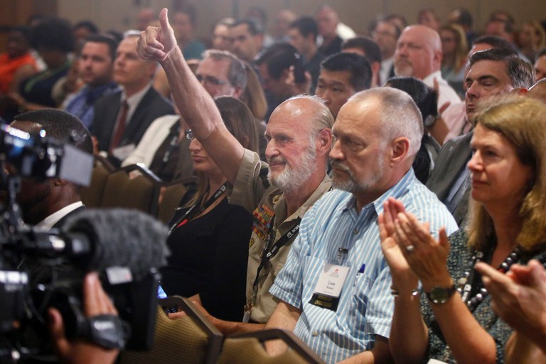 The number of U.S. veterans experiencing homelessness has been cut nearly in half since 2010. (AP Photo/Charles Dharapak)