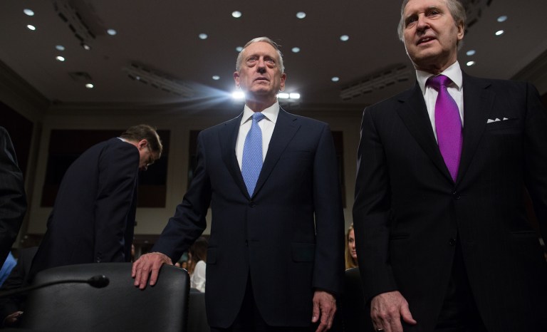 Mattis' nomination to be the Pentagon's top civilian easily passed the Senate by a bipartisan vote. (Graeme Jennings/Washington Examiner)