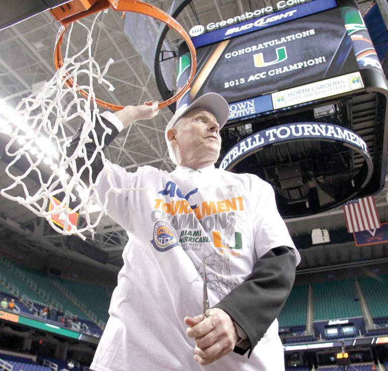 Bob Leverone/AP
Jim Larranaga's Hurricanes earned the No. 2 seed in East Region after winning the ACC regular-season and tournament titles.