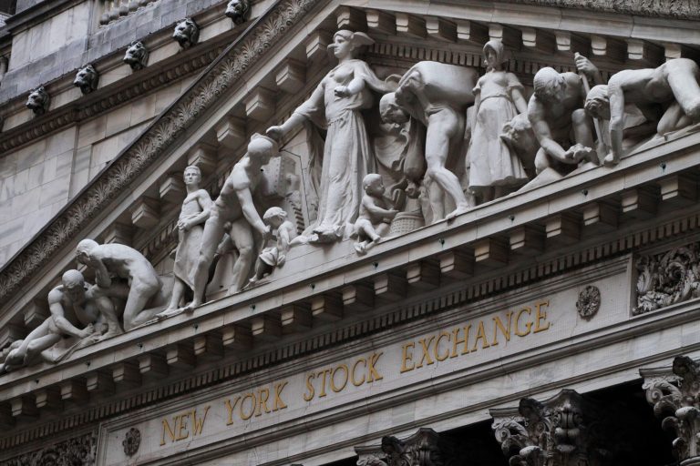 FILE - This Aug. 19, 2013 file photo shows the New York Stock Exchange in New York.  European stock markets turned lower on Friday, Aug. 22, 2014, while Wall Street was expected to open flat, amid concerns of an escalation in the Ukrainian crisis after a Russian aid convoy entered the country. (AP Photo/Mark Lennihan, File)