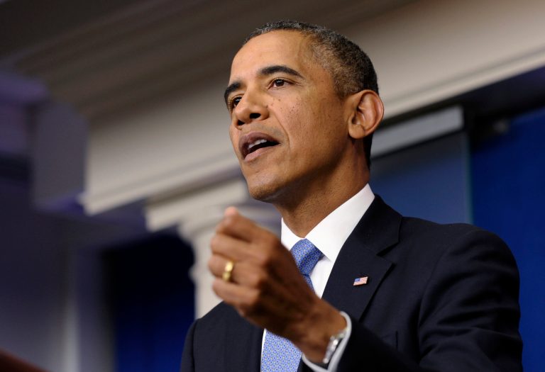 FILE - In this Sept. 30, 2013 file photo, President Barack Obama speaks in the Brady Press Briefing Room of the White House in Washington. It's a political perfect storm: The pairing of a government shutdown with the rollout of the new health care law illustrates all sorts of partisan and cultural tensions in America. Big government vs. small. The Republican Party's identity crisis. Declining trust in government. And plenty more. A chunky-text look at underlying issues roiling the nation. (AP Photo/Susan Walsh, File)