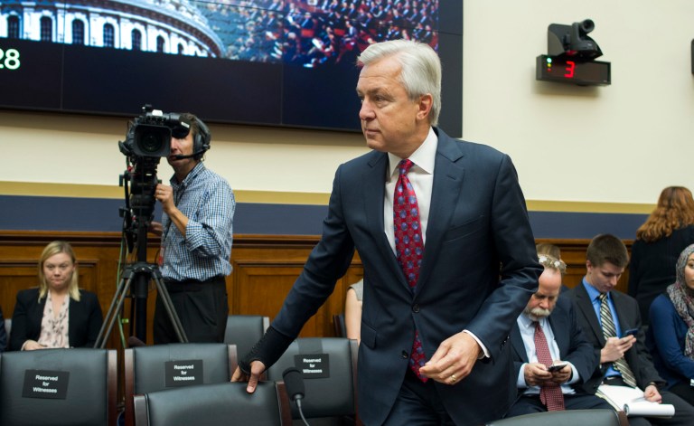Wells Fargo CEO John Stumpf has been criticized for the unwanted customer accounts employees made to meet sales goals. (AP Photo/Cliff Owen)