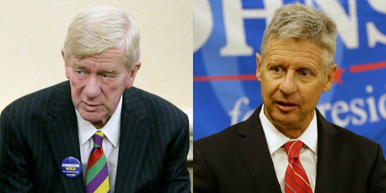 Gary Johnson and Bill Weld will not be listed as Libertarian candidates on the state's ballot in November. (AP Images)