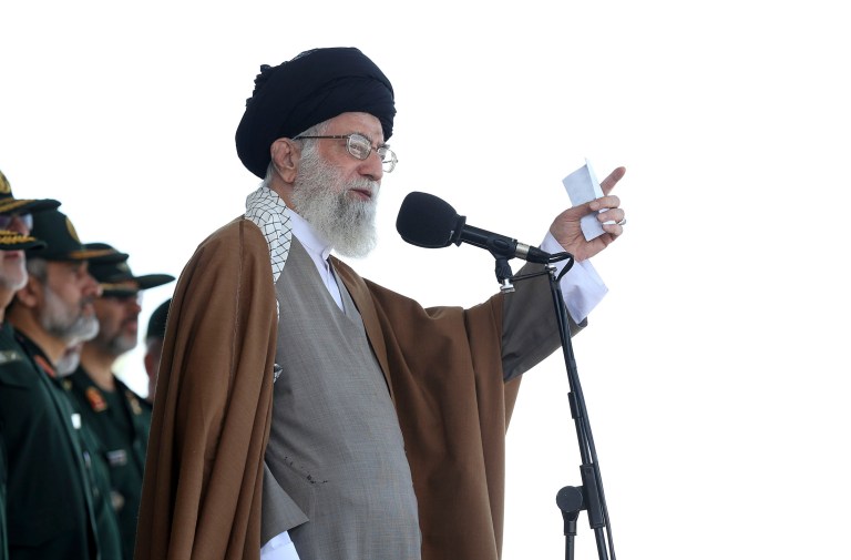 Supreme Leader Ayatollah Ali Khamenei, who approved all six candidates and has their loyalty, speaks during a graduation ceremony of a group of the Revolutionary Guard cadets in Tehran this month.