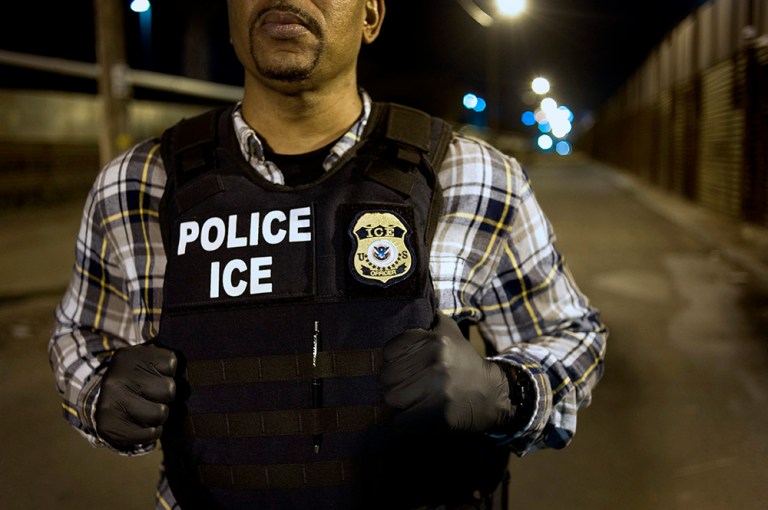 U.S. Immigration and Customs Enforcement officials arrested more than 900 criminal gang members in a recent sting operation. (Bloomberg File Photo/David Maung)