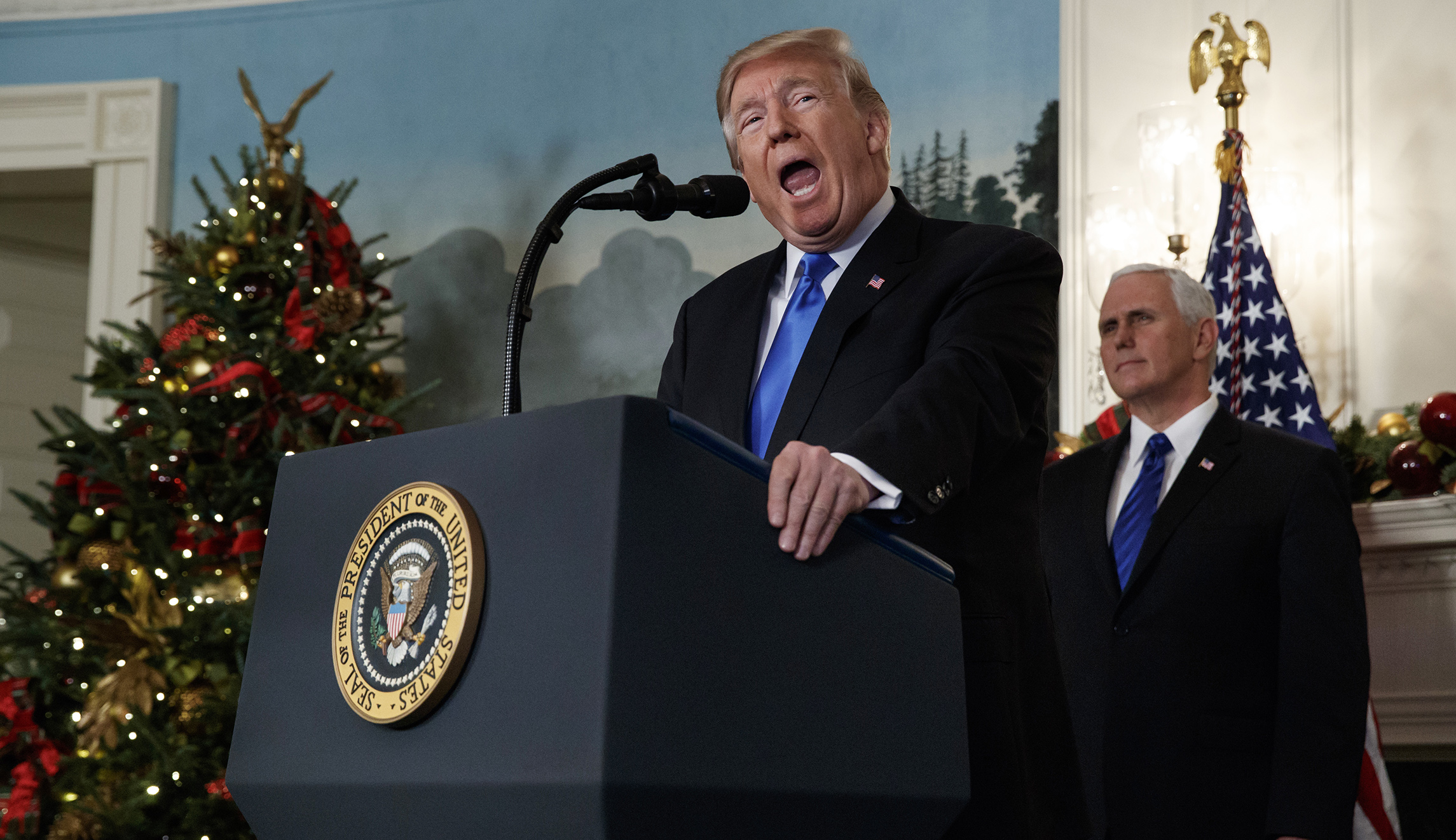 White House: Trump appeared to slur during Jerusalem announcement because of dry throat, not false teeth