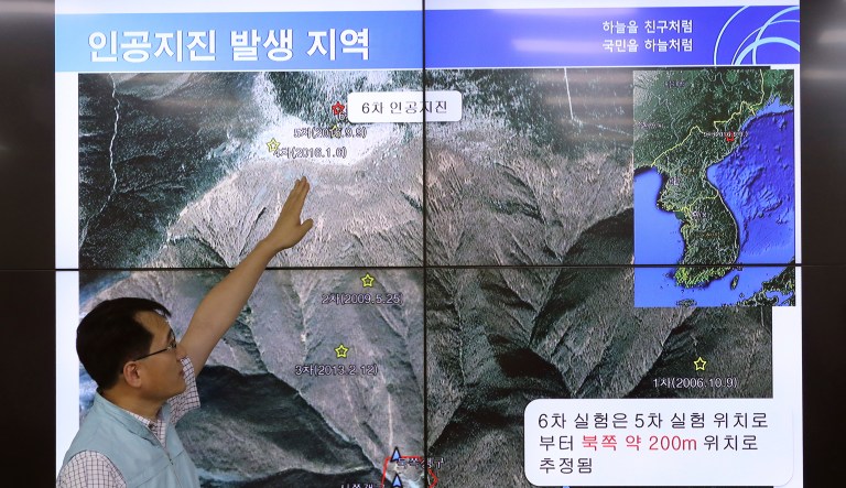 Experts have concluded the blast was as powerful as 250 kilotons. (AP Photo/Lee Jin-man)