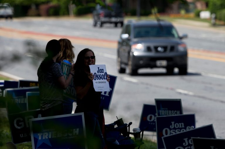 The conservative-leaning, suburban Atlanta district has been in GOP hands since 1979. (AP Photo/John Bazemore)