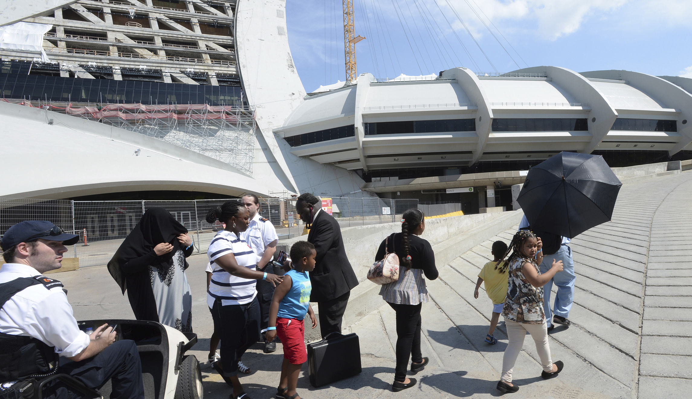 Montreal’s Olympic Stadium turned into shelter after influx of US asylum seekers