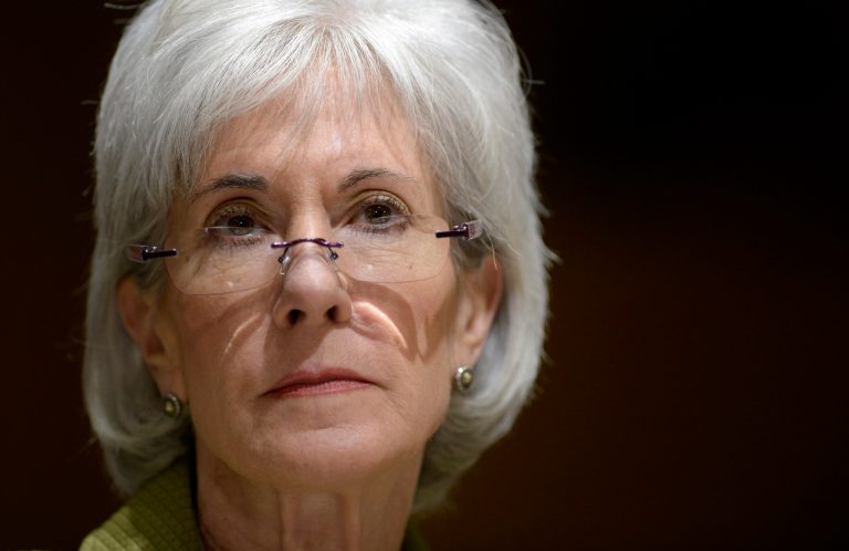 Health and Human Services Secretary Kathleen Sebelius listens as she testifies on Capitol Hill in Washington, Thursday, April 10, 2014, before the Senate Finance Committee hearing on the HHS Department's fiscal Year 2015 budget. A White House official says Sebelius is resigning from the Obama administration. The move comes just a week after the close of the rocky enrollment period for President Barack Obama's health care law. (AP Photo/Susan Walsh)