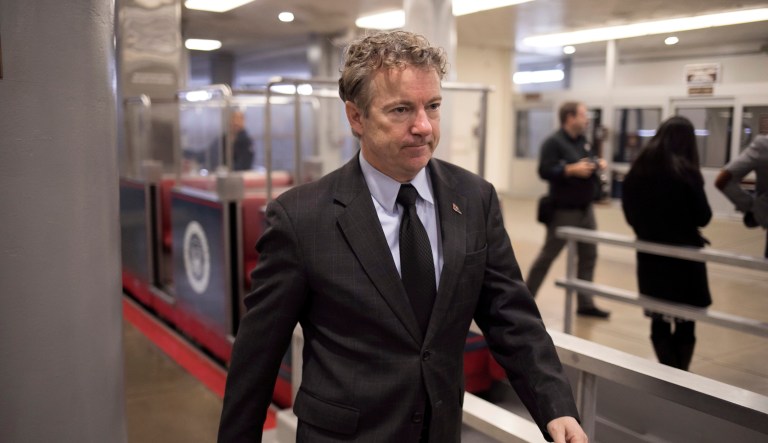 A spokesman for Rand Paul said the senator was seeking a vote to restore the budget caps that members of both parties are looking to ignore in order to boost spending and nondefense spending in an omnibus spending bill they want to pass next month. (AP Photo/J. Scott Applewhite)