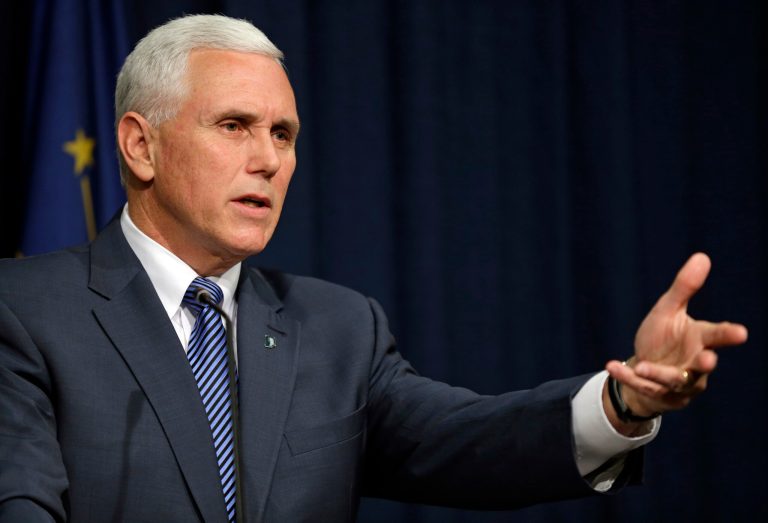 Pence signed theÂ Indiana bill last Thursday, and both Pence and the law haveÂ been met with significant pushback. (AP Photo)Â 