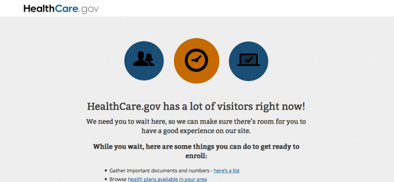 The new healthcare.gov error screen