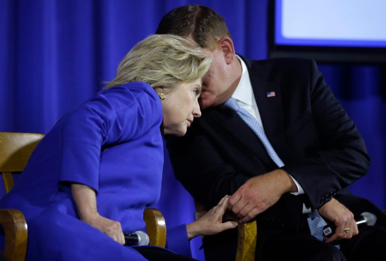 Platte River employees realized Clinton's private server was still connecting with an off-site Datto network.Â (AP Photo/Steven Senne)