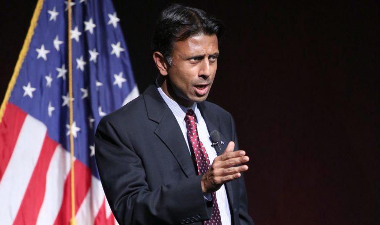 Gov. Bobby Jindal, R-La., on Tuesday reaffirmed his belief that marriage is between a man and a woman, adding that he and Sen. Ted Cruz, R-Texas, another possible 2016 presidential hopeful, agree on the issue. (AP Photo/Justin Hayworth)
