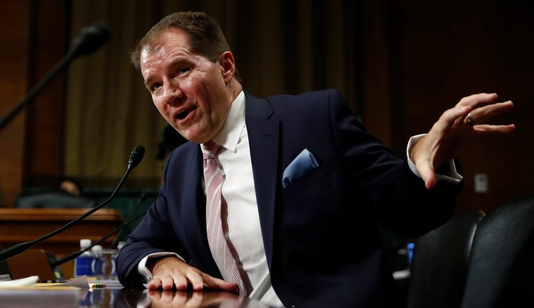 Don Willett testifies during a Senate Judiciary Committee hearing on nominations on Capitol Hill in Washington, Wednesday, Nov. 15, 2017. Willett has been confirmed as U.S. Circuit Judge for the 5th Circuit. (AP Photo/Carolyn Kaster)