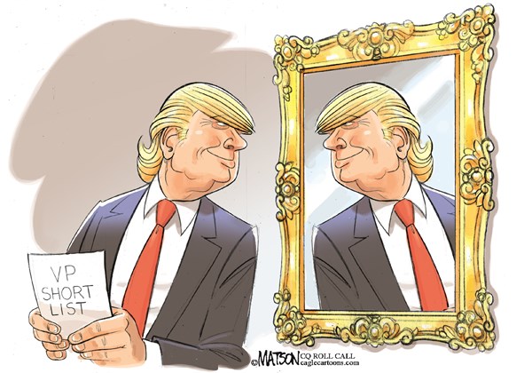 Editorial cartoon: Trump’s VP shortlist
