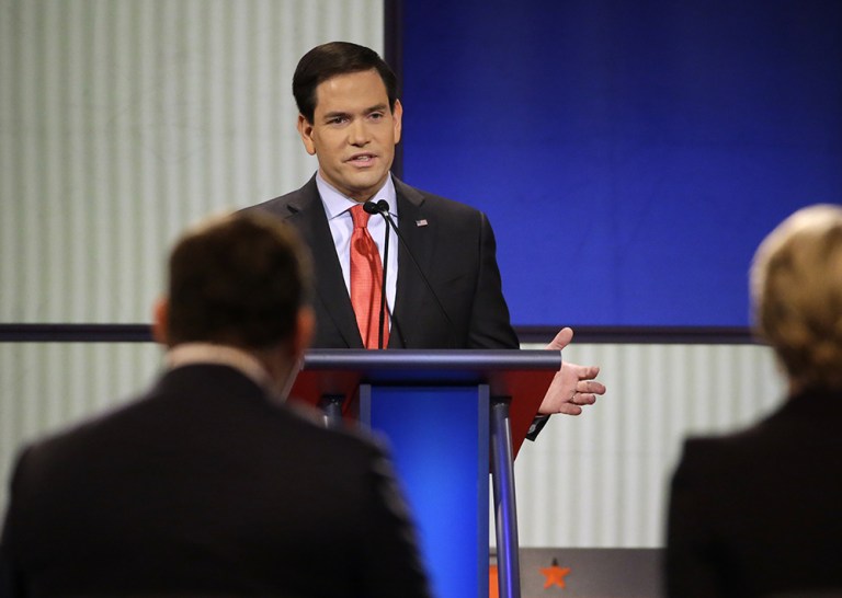 When I am president there will never be a cap-and-trade,? Rubio said at the debate Thursday. (AP Photo/Chris Carlson)