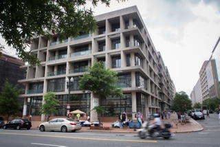 Consumer Finance Protection Board officials are spending $95 million renovating their headquarters building seen here at 1700 G Street, NW, in the nation's capital. The structure was building in the 1970s. (Photo by Graeme Jennings, Washington Examiner)