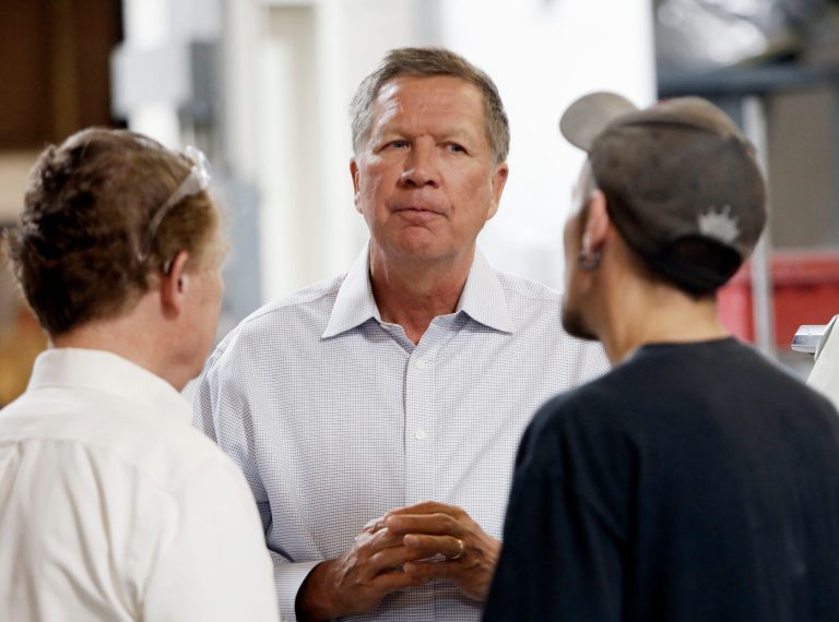 While some, including failed 2012 GOP presidential candidates Newt Gingrich and Rick Santorum, have fallen out of Fox's good graces, John Kasich seems eager to foster his happy accord with the network. (AP Photo)Â 