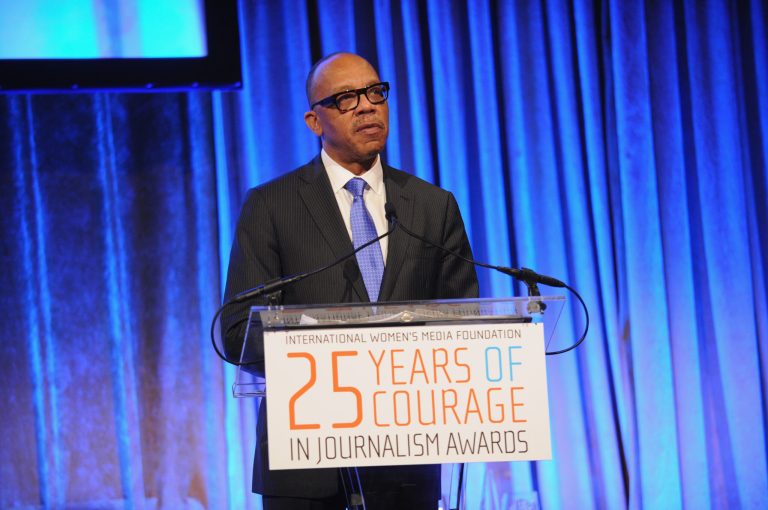 Journalist Eugene Robinson speaks onstage at the International Women's Media Foundation Awards Luncheon at Cipriani 42nd Street on October 22, 2014 in New York City. (Photo by Bryan Bedder/Getty Images for IWMF)