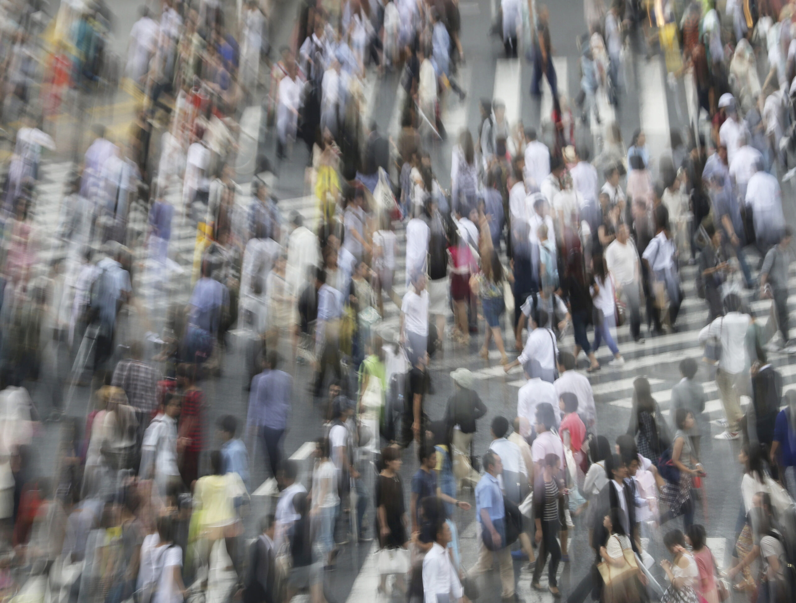 Image of Asia: The blur of the crowd in Tokyo