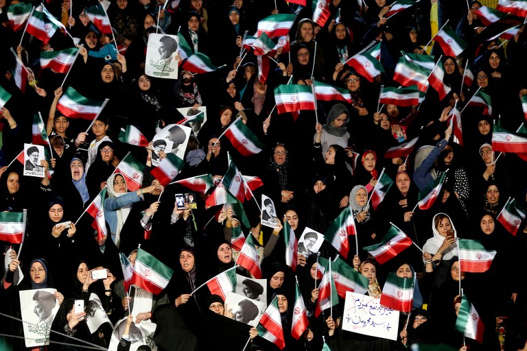 With the May 19 presidential election just around the corner, and memories of the 2009 uprising very clear in the mullahs' minds, the regime seeks to prevent any mentality of these so-called polls resulting in anything even remotely resembling fundamental change in the regime's character. (AP Photo/Ebrahim Noroozi)