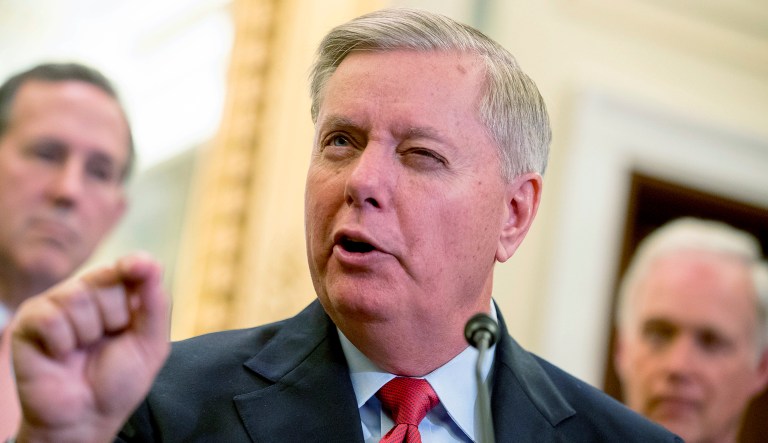 Sen. Lindsey Graham, R-S.C., said President Trump has been calling governors to urge them to support the Obamacare overhaul legislation. (AP Photo/Andrew Harnik)