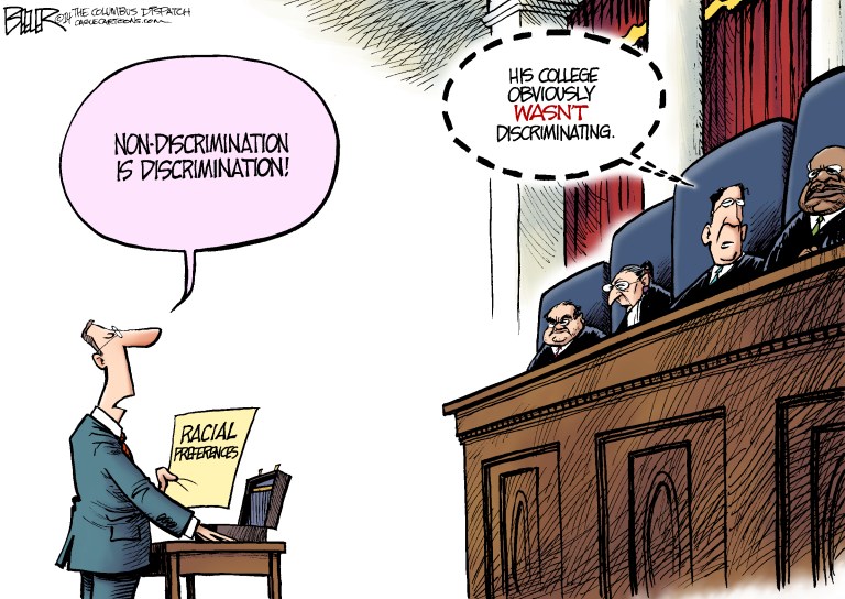 Editorial cartoon: Affirmative action