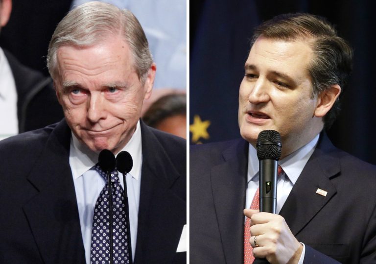 The former California Gov. Pete Wilson endorsed Ted Cruz for president Saturday. (AP Photos)
