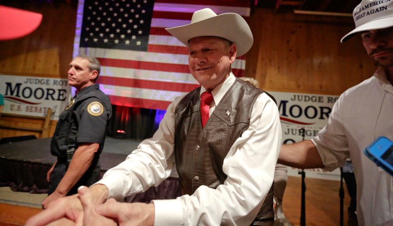 The latest wave crashed on Trump or, more accurately, on his candidate, and instead swept Roy Moore into the general election. (AP Photo/Brynn Anderson)