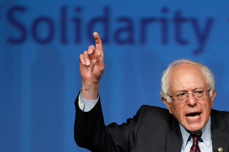 Sen. Sanders has finally taken the gloves off, but it may be too little too late. (AP Photo/Matt Rourke)