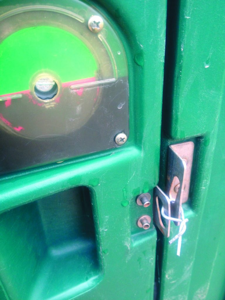 Porta-potties are wired shut for use only during the Inauguration.