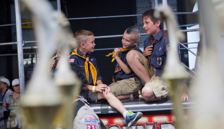 On Wednesday, the Boy Scouts announced that they would let girls enter their Cub Scout program. (AP Photo/Mary Altaffer)