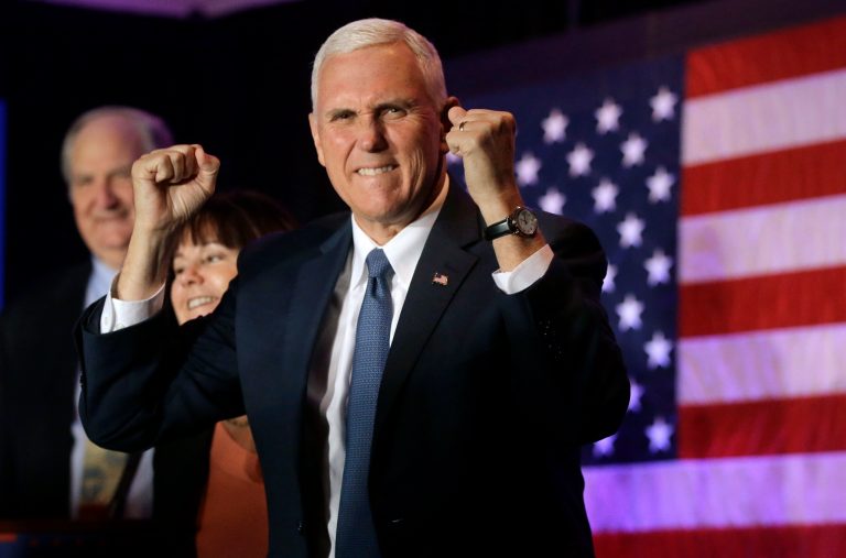 Mike Pence wasn't giving ground to Chuck Todd Sunday. (AP Photo/Steven Senne)