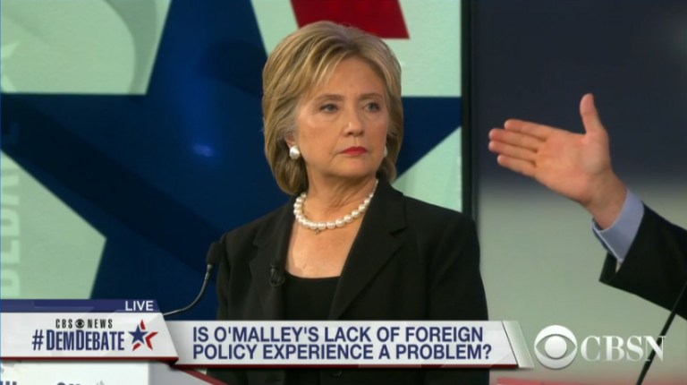 Bernie Sanders attacked Hillary Clinton for her weak stance on Wall Street.Â (Photo courtesy of screen shot)