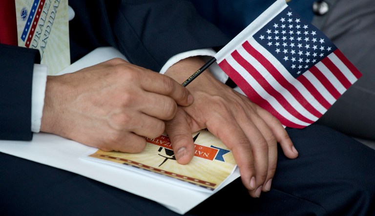 The Department of Homeland Security and Justice Department revoked their first naturalized citizenship as part of a new collaborative initiative dubbed Operation Janus. The DOJ has identified approximately 315,000 cases where there were issues with fingerprint data at a central database. (AP Photo/Mark Lennihan)