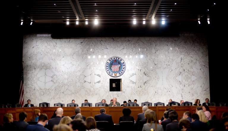 Michael Brennan's nomination passed out of the Senate Judiciary Committee in a party-line vote last week. Brennan is President Trump's nominee to the 7th U.S. Circuit Court of Appeals. (AP Photo/J. Scott Applewhite)