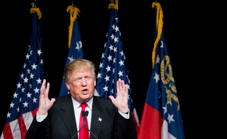 Donald Trump's tweet Monday was the first time that he expressed support for the idea of the Fed audit. (AP Photo/David Goldman)