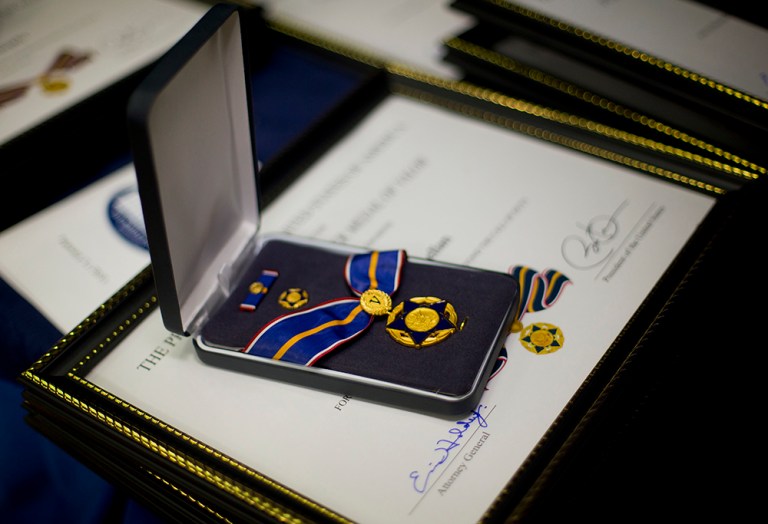 President Obama will award Medals of Valor to 13 public safety officers in a ceremony at the White House Monday. (AP File Photo/Pablo Martinez Monsivais)