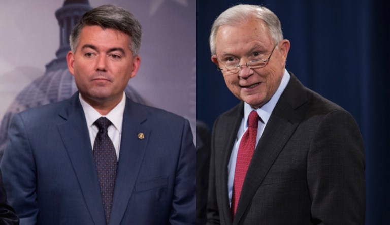 Sen. Cory Gardner, R-Colo., said Thursday that Attorney General Jeff Sessions and President Trump had both promised him they would not interfere with the Obama-era policy that essentially allowed states to legalize marijuana use. (AP Images)