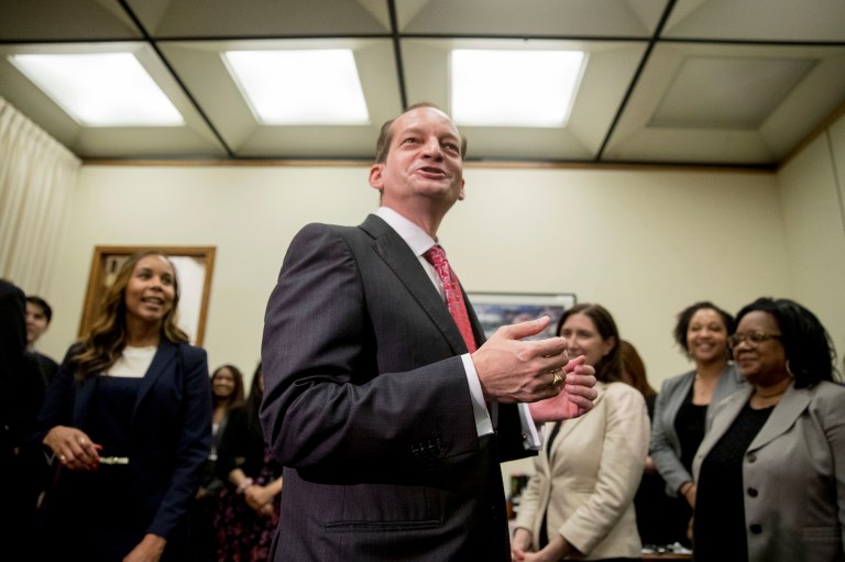 Alexander Costa said the Trump administration wants to use apprenticeships to address a skills gap that has plagued the economy. (AP Photo/Andrew Harnik)